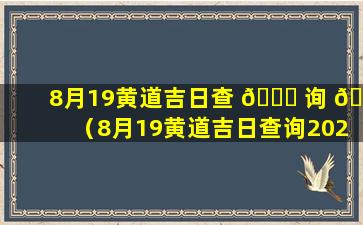 8月19黄道吉日查 🐋 询 🌵 （8月19黄道吉日查询2023年）